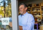 Retail wine shop owner happy with his marketing strategy
